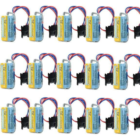 15PCS 1700mAh MR-BAT ER17330V/3.6V A6BAT PLC Battery for FANUC CNC System Non-Rechargeable