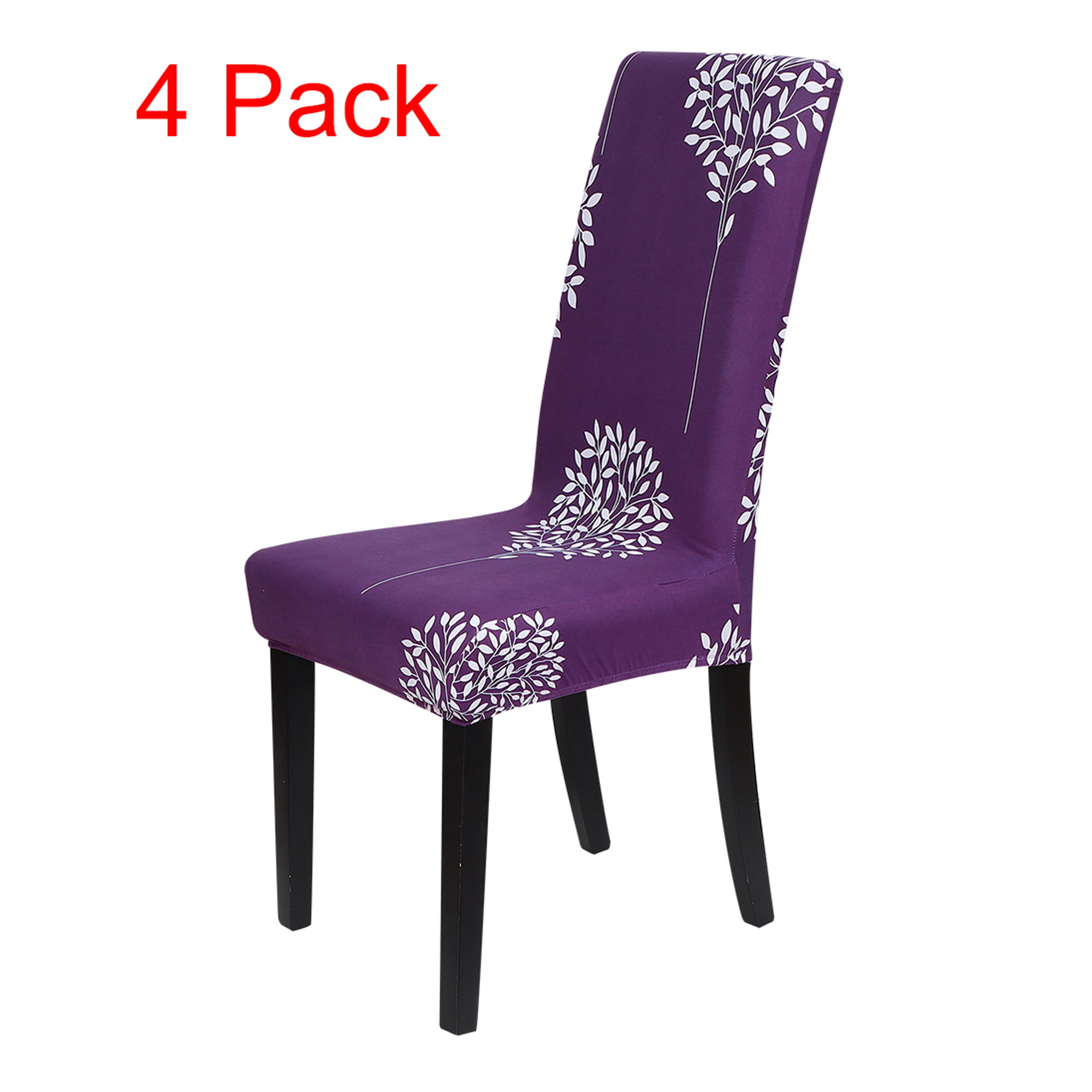 Piccocasa 4 Piece Spandex Dining Room Chair Covers