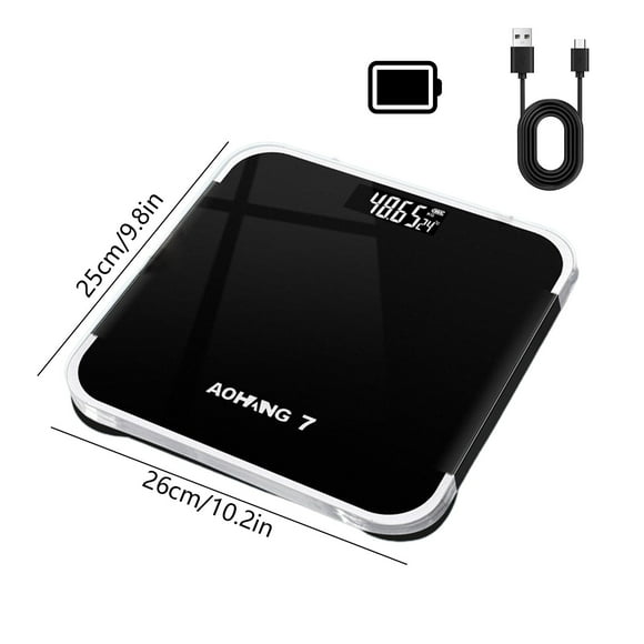 Clearance! Rewenti Fitness Home Commercial Indoor Weight Scale LCD High-definition Display Rechargeable Mini Scale Stylish and Beautiful Electronic Scale
