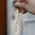 thumbnail image 3 of Exquisite Hand Woven Flower Chain Keyring Holder Wristlet Bracelet Lanyard for Mobile Phone High End Decorative Weave Accessory, 3 of 6