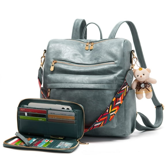 Set de 2 mochilas Soperwillton de piel sintética para mujer