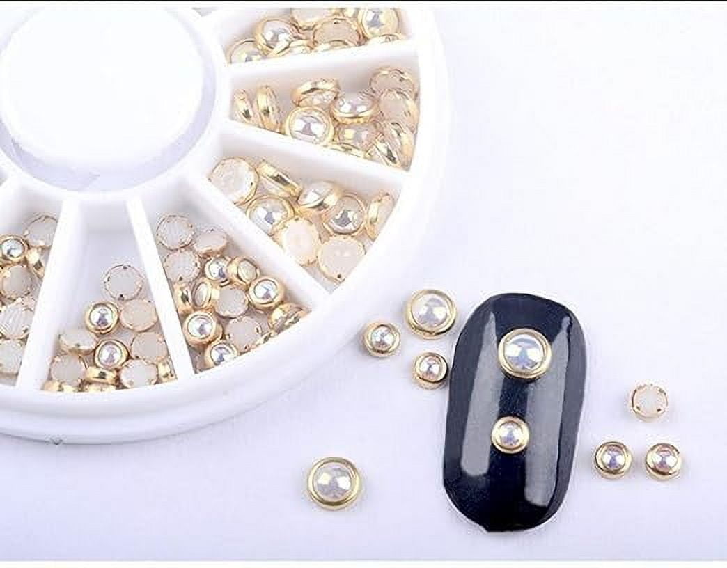 AVOKA DIY 3D Nail Art Manicure Decoration Wheel Acrylic Crystal Glitter Rhinestones - 12 Styles (89 PIECES)
