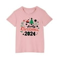 thumbnail image 4 of ZACPNCV Merry Christmas Shirts Toddler Boys Girls Short Sleeve Plaid Graphic Tees Tops Xmas Gift Pink 5-6 Years, 4 of 4