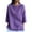 Purple, variant on AherBiu 3/4 Length Sleeve Womens Tops Round Neck Drop Shoulder Loose Casual T Shirts Fall Trendy 2024 Blouses