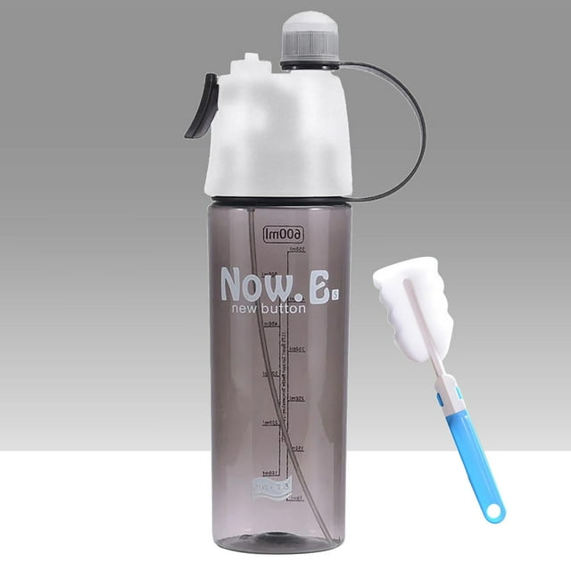 Glass&Bottle Portable Spray Water Bottle for Summer Outdoor Use Multifunctional Sports Water Bottle One Click Mist Lightweight and Reusable for Hiking Running