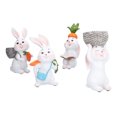 thumbnail image 4 of 4Pcs Rabbit Ornament Resin Desktop Hand Painted Crafts Sculpture for Living Room Garden, 4 of 7