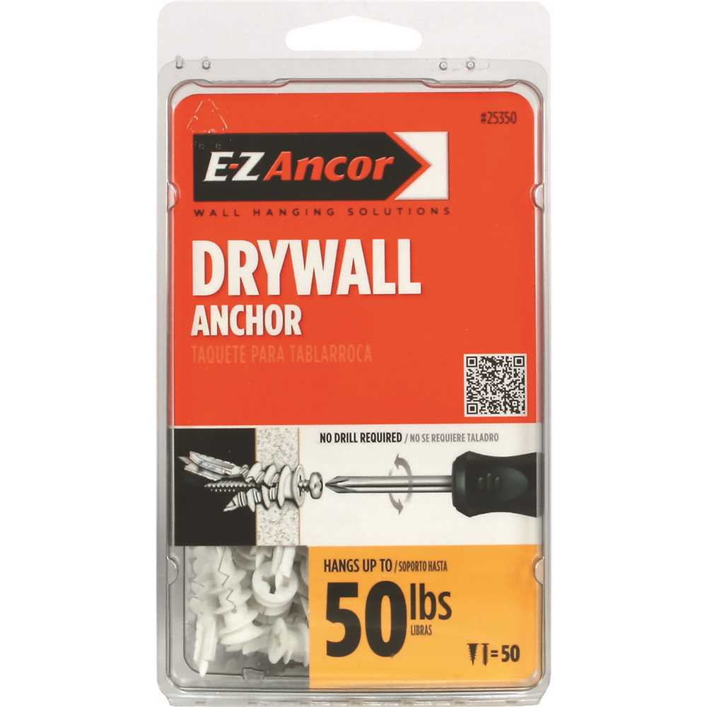 ITW Brands 25350 50 Pack No. 50 Drilling Plastic Drywall Anchor