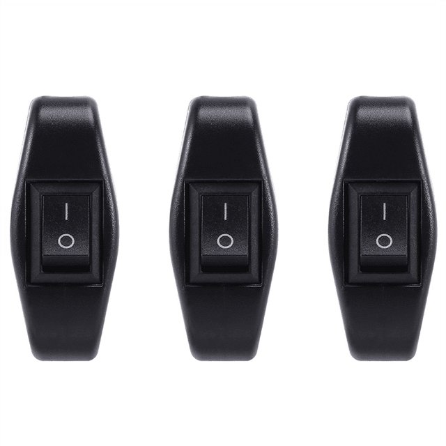 3X Negro Interruptor de Boton de Encendido Apagado 6A / 250VAC 10A / 125VAC para Dormitorio