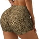 thumbnail image 1 of Fotbe Leopard Print Brown Shorts Sin Costuras – Shorts Deportivos de Cintura Alta para Mujer, Elásticos para Gimnasio, Yoga, Running o Ciclismo-Medium, 1 of 8
