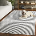 thumbnail image 3 of SAFAVIEH Cape Cod Rowina Wavy Striped Area Rug, Ivory/Charcoal, 9' x 12', 3 of 11