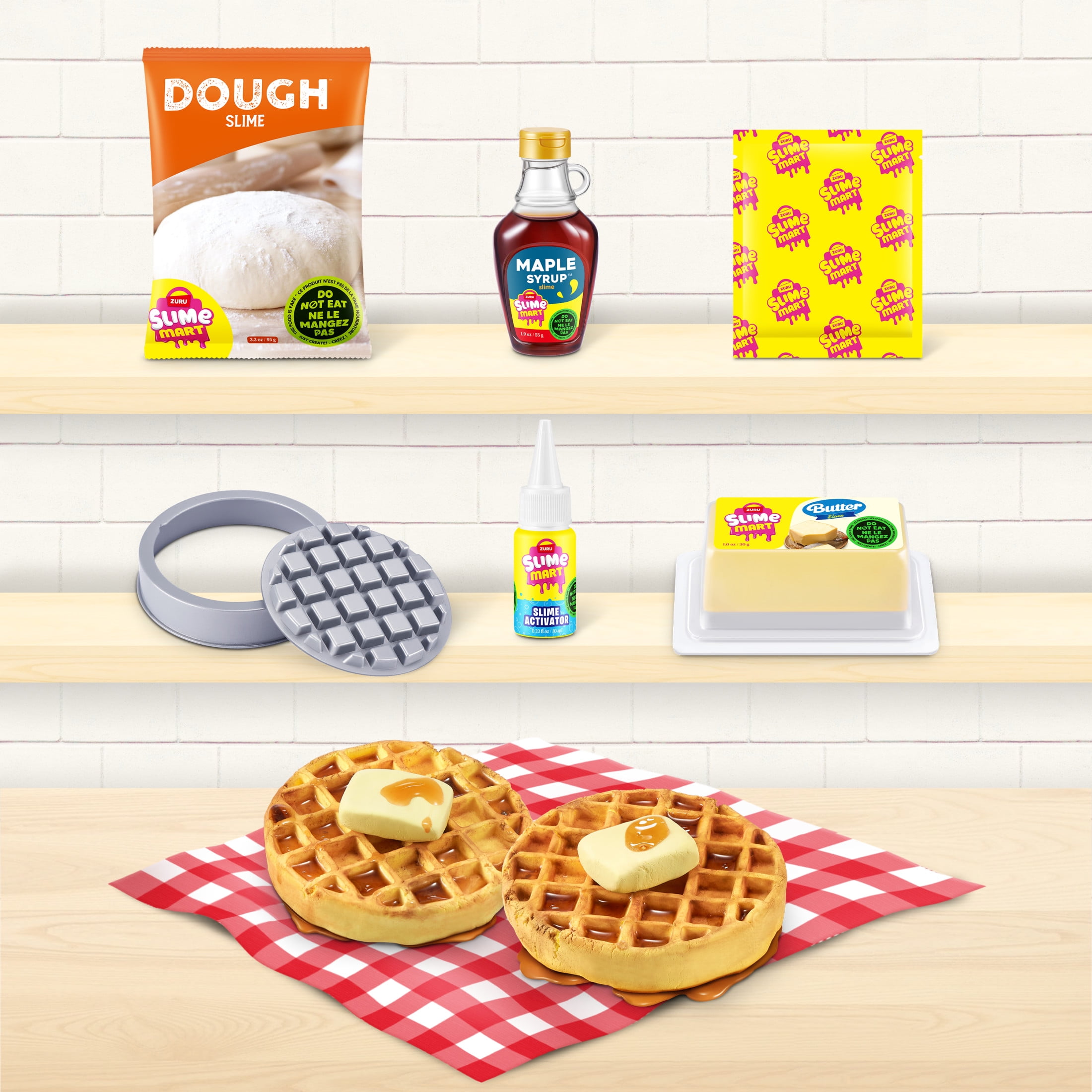 Slime Mart Small Bag Waffles Pretend Play Food Themed DIY Slime Craft Toys by ZURU