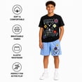 thumbnail image 5 of Quad Seven Boys Short Set Printed Graphic Short Sleeve Shirt & French Terry Matching Shorts 2 Piece, 5 of 7