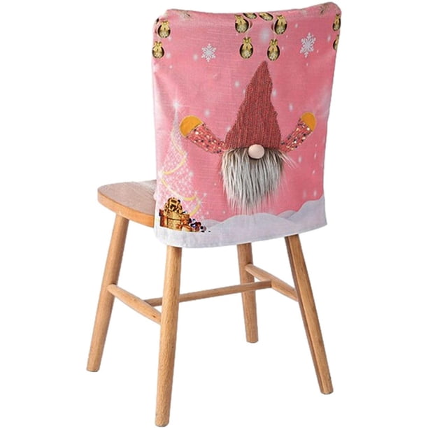 Silla De Navidad Con Luces Led, Funda Trasera Para Silla De Muñeca Sin Rostro Luminosa De Navidad, Funda Para Silla De Comedor De Navidad Reutilizable Serendint HA043980-01
