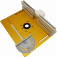 thumbnail image 1 of Aluminum Router Table Insert Plate Electric Wood Milling Flip Board Guide Table Saw Woodworking Workbench - Golden, 1 of 5