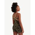 thumbnail image 3 of Justice Girls' Foil Stars Print Biketard, Sizes XS-XL, 3 of 5