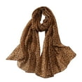 thumbnail image 3 of Pavied Scarf for Women Shawl Wraps Classic Leopard Print Chiffon Scarf Women's Thin Shawl Silk Scarf Coffee A, 3 of 3