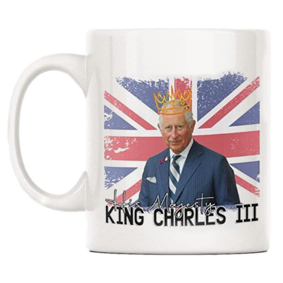 King Charles III Mug | United Kingdom King Charles III Mug 2022 | White Funny Sarcasm Coffee Cup  Gifts for Kids & Adults  God Save The King  11OZ