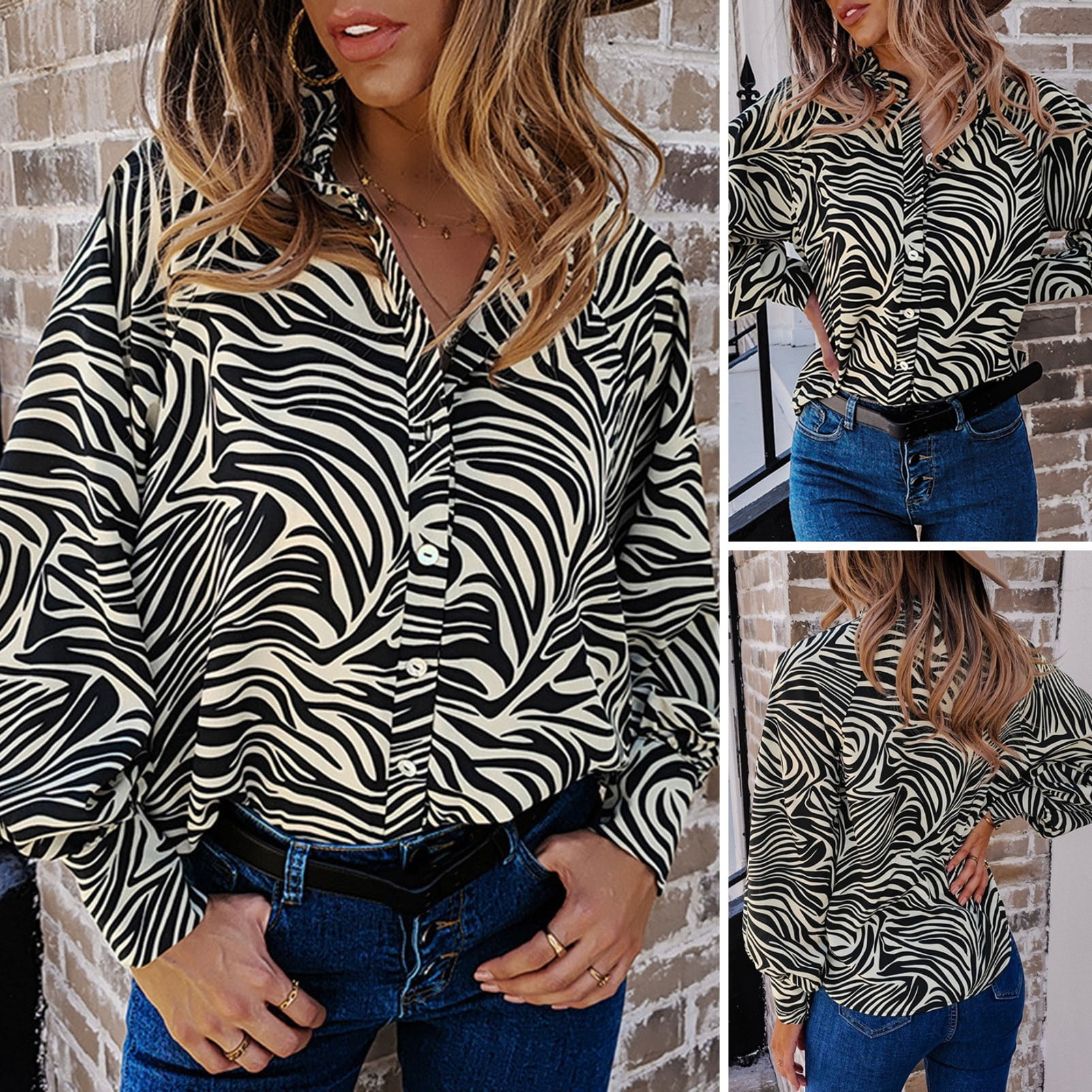 zebra button down