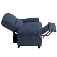 thumbnail image 4 of Homesvale Cari Push Back Recliner Chair with Nailhead Trim, Denim Blue Polyester Fabric, Living Room Recliner, 4 of 7