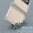 thumbnail image 4 of Designed for Galaxy Z Flip 4 Case with Hinge Protection,Samsung Flip 4 Full Cover Shockproof Slim Phone Protection Case Clear for Z Flip 4 5G(2023)-Clear Purple, 4 of 14