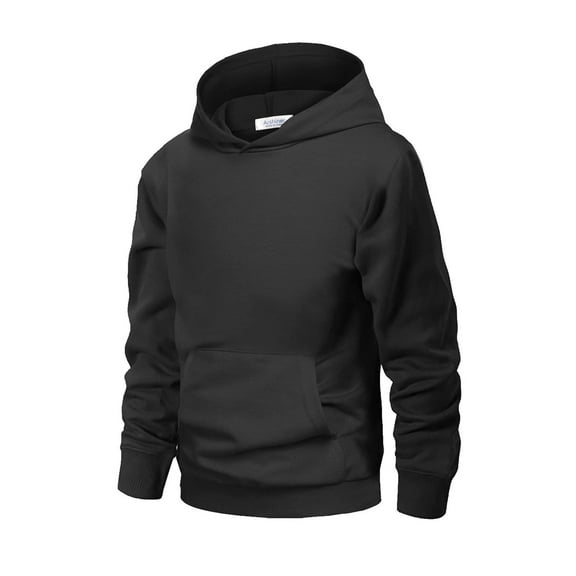 Arshiner Boys Hoodies Unisex Kids Soft Pullover Hooded Sweatshirt Classic Casual Hoodie for Girls Black 12-13 Years Black 160