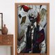 thumbnail image 1 of Cortina para puerta Kaneki Ken, cortina opaca con estampado de patrón para ventana, cortina divisoria para habitación, tapiz para decoración del hogar, 34" de ancho x 56" de largo, 1 of 7