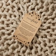 thumbnail image 6 of Casafield Round Pouf Ottoman, Beige Ivory - 20" Dia x 14.5" High Cotton Knit Foot Stool - Boho Floor Pouffe for Living Room, 6 of 8