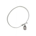 thumbnail image 2 of 7 1/4 inch Oval Eye Hook Bangle Bracelet w/ St John XXIII in Sterling Silver, 2 of 3