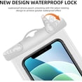 thumbnail image 5 of Waterproof Phone Pouch, Waterproof Phone Case with Lanyard for iPhone, Samsung, IPX8 Cellphone Beach Dry Bag Kayak Cruise Ship Essentials 2Pack-7.5" Black Orange, 5 of 5
