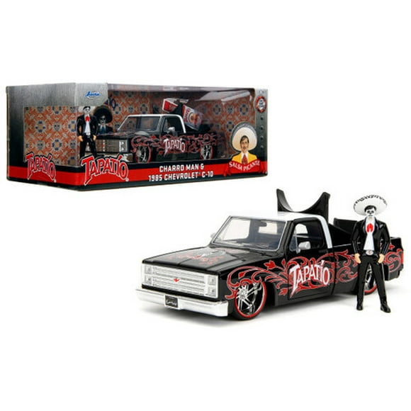 Jada Toys - Hollywood Rides - 1:24 Scale Die-Cast 1985 Chevy C10 with Tapatio Man Figure