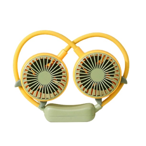 Mini ventilador de cuello colgante portátil USB, ventilador de refrigeración, 2 velocidades, recargable por USB, deportes al aire libre, viajes, 20CC Fivean unisex