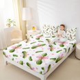 thumbnail image 3 of Manfei Cute Bowtie Bed Sheets,Funny Cucumber Print Full Size Sheets,4 Pieces,1 Flat Sheet,1 Fitted Sheet and 2 Pillowcases, 3 of 6