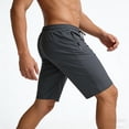 thumbnail image 2 of Besolor Mens Athletic Shorts Knee Length Lightweight Quick Dry Running Workout Drawstring Elastic Waist Shorts with Zipper Pockets(X-Large,Gray), 2 of 6