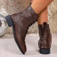 thumbnail image 4 of Tawop Women Boots Chunky Low Heel Lace Up Winter Fall Boots, 4 of 9