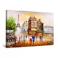 thumbnail image 1 of Startonight Canvas Wall Art Abstract Cityscape Paris Europe Painting Colored Framed 24" x 36"&nbsp;, 1 of 6