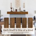 thumbnail image 2 of Indoor Fireplaces Fireplace Mantel,72" Wood Floating Fireplace Shelves,Wall Mounted Wooden Display Shelving,Handcrafted Wood Brack,Natural Mantels Over Fireplace,72" x 8" x 6"-Dark Chocolate,Electric, 2 of 9