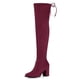 thumbnail image 1 of Botas Altas Hasta La Rodilla Allegra K Borgoña 40, 1 of 7