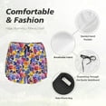 thumbnail image 5 of Disketp The Garden Tricolor Pansy Flower Print Women's Shorts Workout Shorts for Athletic Gym Running Shorts with Phone Pockets X-Large, 5 of 8