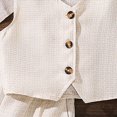 thumbnail image 5 of UngA Girls Button Down V Neck Sleeveless Tank Top and Shorts Set Cute Two Piece Summer Outfits for Kids 10-11 Years,White, 5 of 7