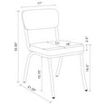 thumbnail image 4 of Coaster Cleveland 5 Piece Retro Round Dining Set in White and Red, 4 of 11