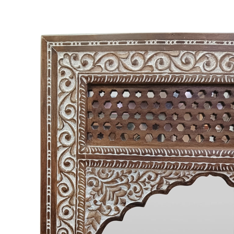 Noble House Rivet Mango Wood Handcrafted Carved Full Length