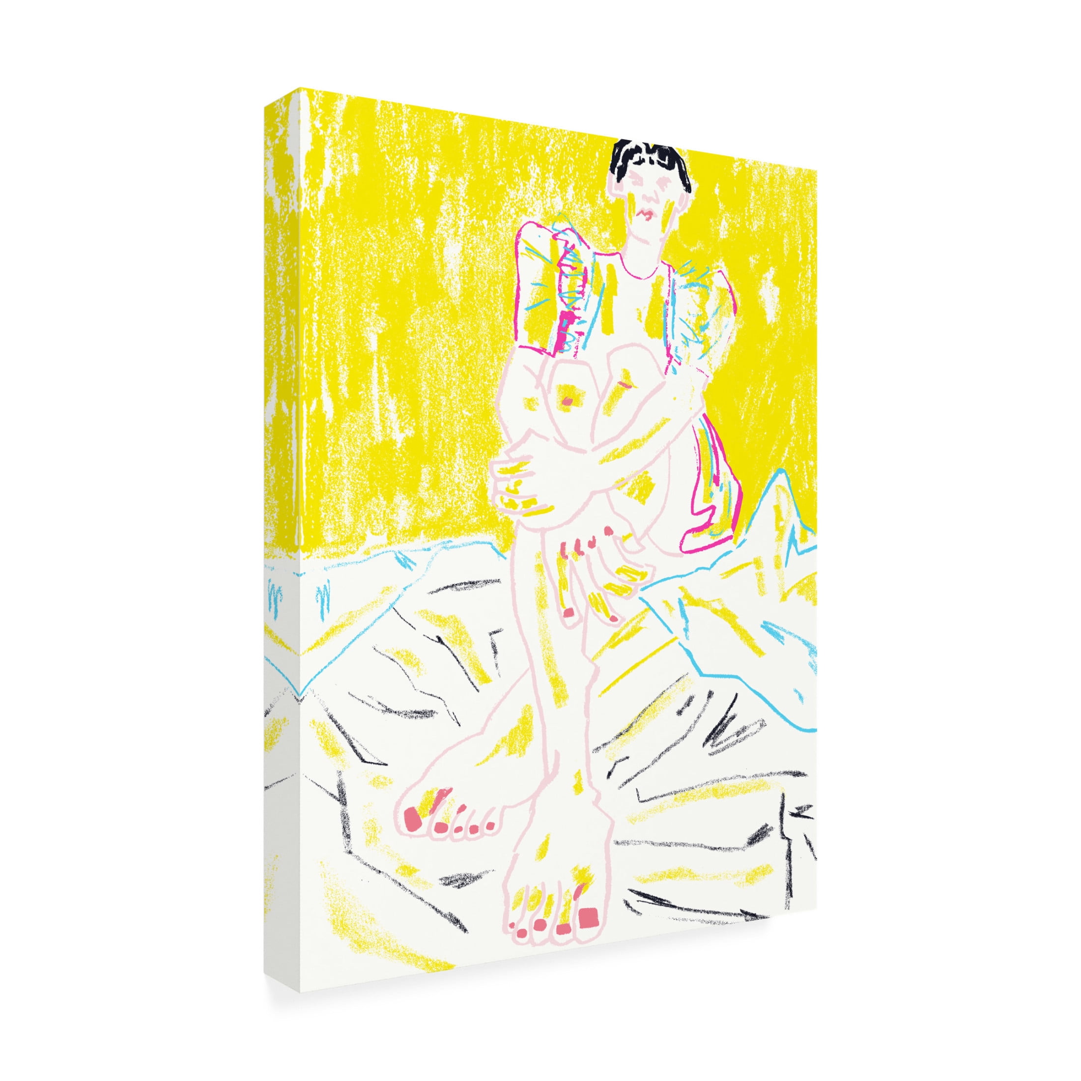 Trademark Fine Art Francesco Gulina  The Girl In The Yellow Dress Canvas Wall Art