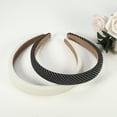 thumbnail image 5 of Unique Bargains 2 Pcs Pastoral Stripe Headbands Fashion Anti Slip Hair Accessories for Women White Black 0.87" Wide, 5 of 7