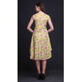 thumbnail image 4 of Bimba Robe d'Été Sans Manches à Col Rond pour Femmes, Imprimé Floral Oeillet Jaune et Marguerite, Tenue Décontractée - Grand, 4 of 6