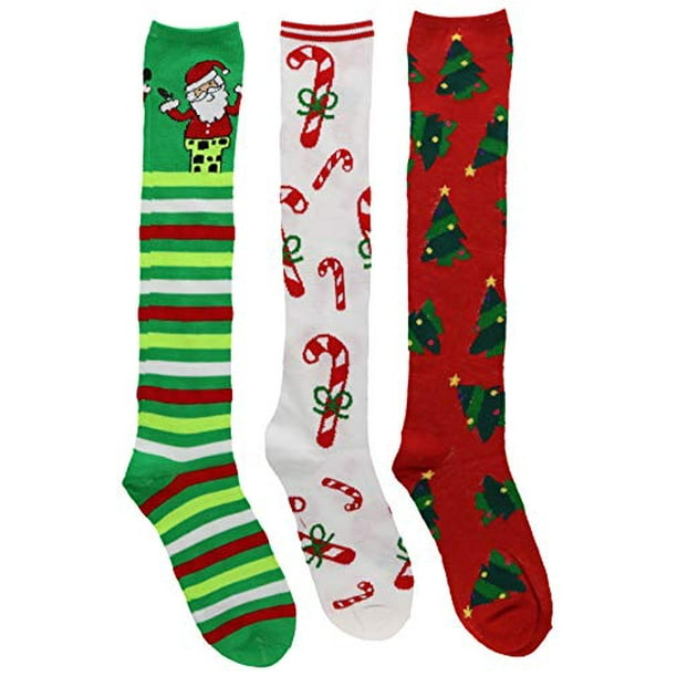 Happy Holidays - Happy Holidays Women's Christmas Theme Knee High Socks ...