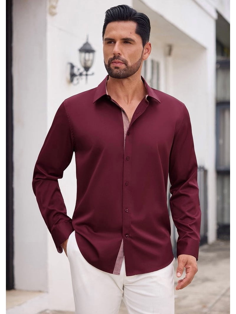 wrinkle free mens dress shirts Soho Blue Wrinkle-Free Shirt for Men | Custom Non-Iron Dress Shirt – My Suit Tailor Regular / S