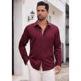 thumbnail image 2 of sogami Mens Stretch Cotton Business Shirt Long Sleeve Wrinkle-Free Dress Shirt, 2 of 7