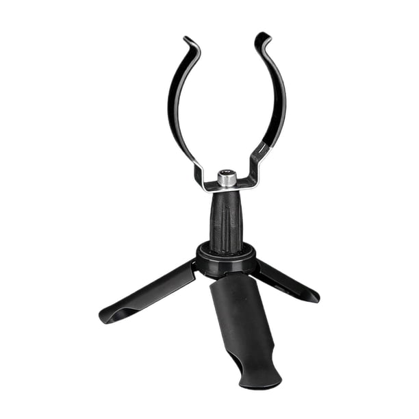 Soporte plegable para cañas de pesca en hielo con trípode, soporte portátil para cañas de pesca y soporte estable para pesca. Negro