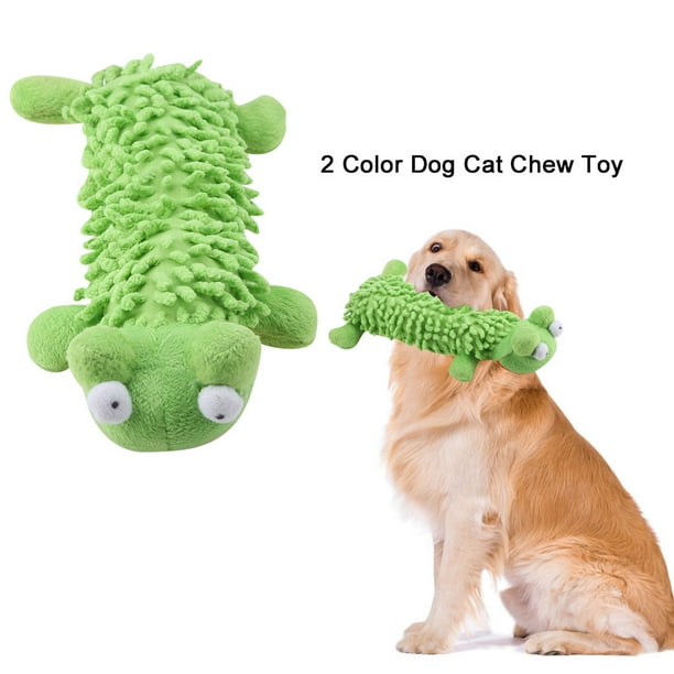 Pelota de felpa para perros NikouMX juguete de masticar para perros y gatos juguete de peluche color rosa y verde