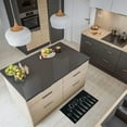 thumbnail image 4 of Chic Cutlery Print Black Wool-Effect Kitchen Mat and Runner Rug Set of 2, 4 of 5